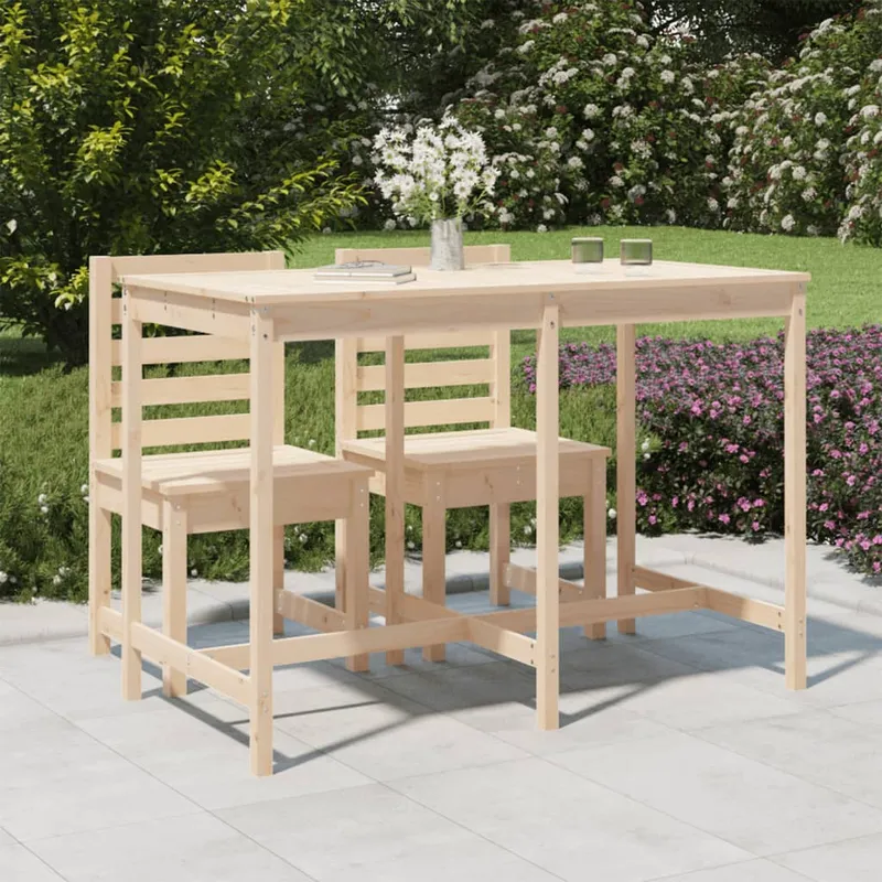 vidaXL Trädgårdsbord 159,5×82,5×110 cm massiv furu
