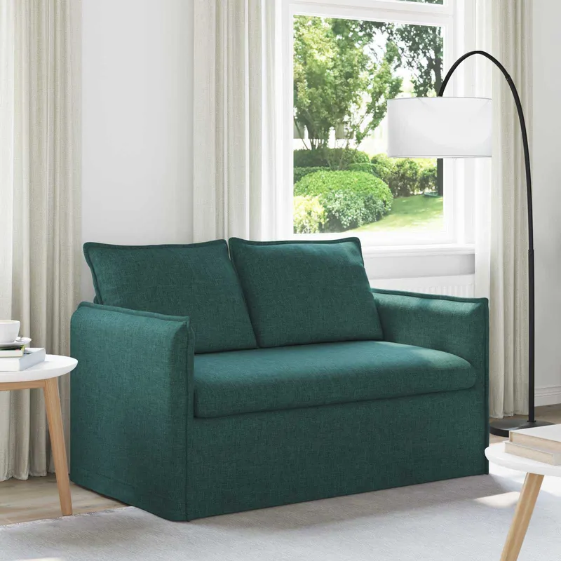 vidaXL Soffa Mörkgrön 136 x 82 x 85 cm tyg