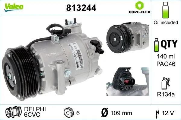 AC-kompressor VALEO 813244