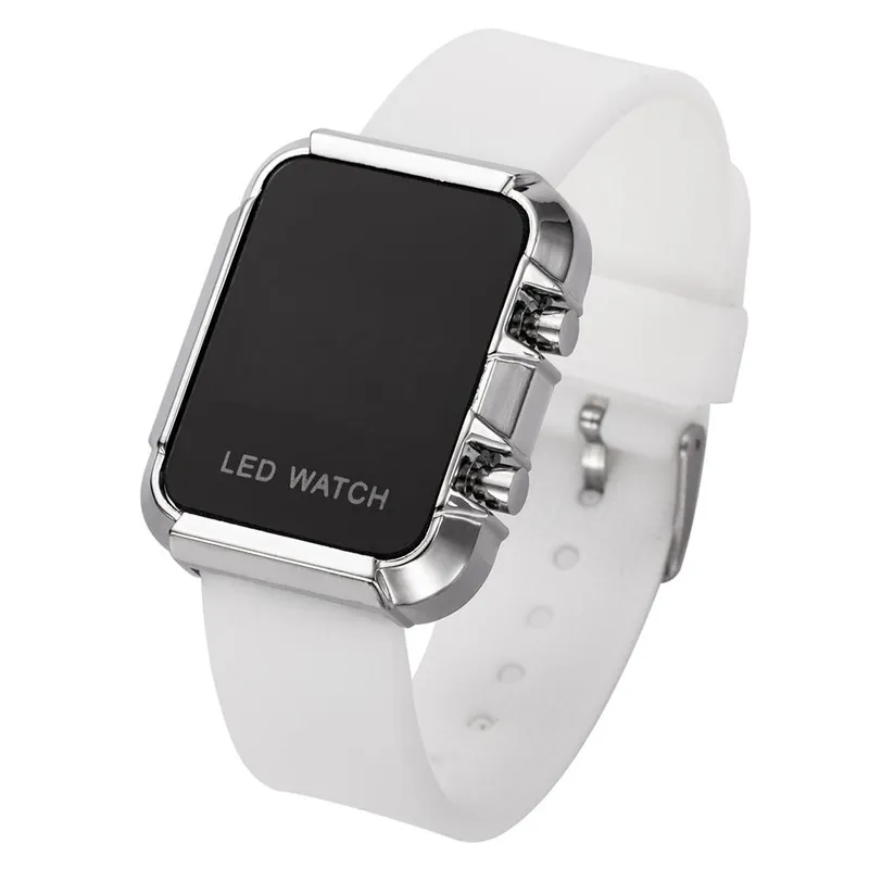 Digitala armbandsklockor för kvinnor Toppar Märke Lyx Damarmbandsur Sport Snyggt mode LED-klocka Dam Relogio Feminino 1 piece (#0276)