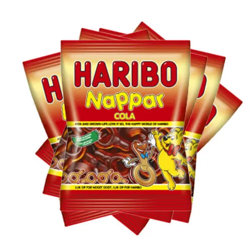 Godis HARIBO Nappar Cola 80g 24st