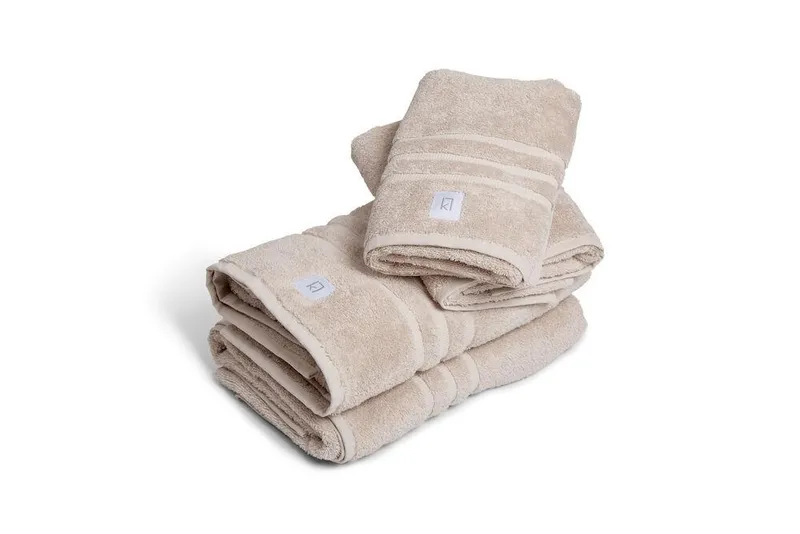 Kosta Linnewäfveri – Jasmine 2+2 Frottéhanddukar Beige utvald av Glasprinsen