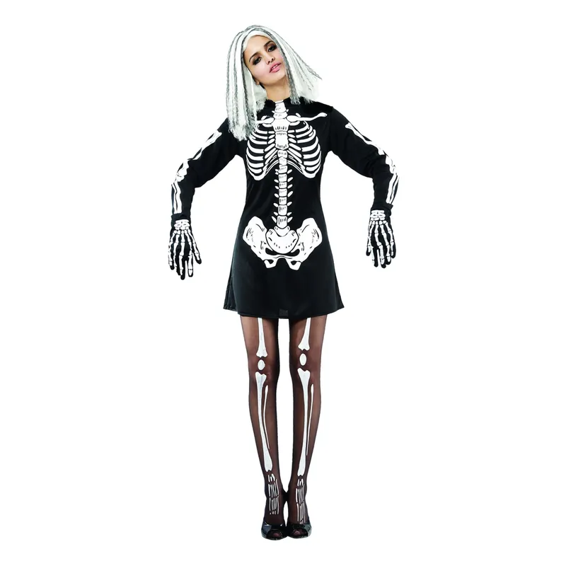 Skelettklänning Maskeraddräkt – One size