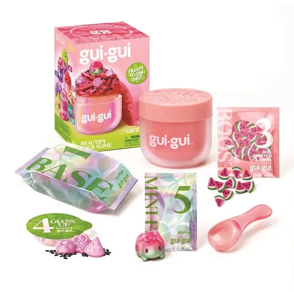 Gui Gui Slime Fruity Glow Vattenmelon, Röd