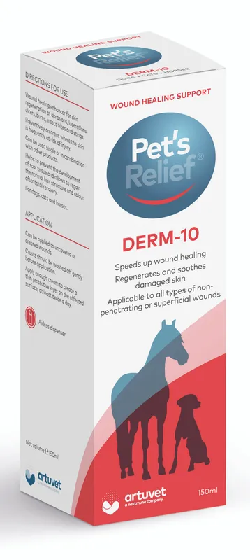 Sårkräm Pet’s Relief Derm-10 Hund, Katt & Häst 150 ml