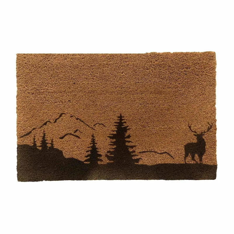 Dörrmatta i kokos 80×50 cm - Slitstark, halkfri, dekorativ