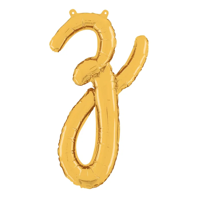 Bokstavsballong Script Guld – Bokstav Z