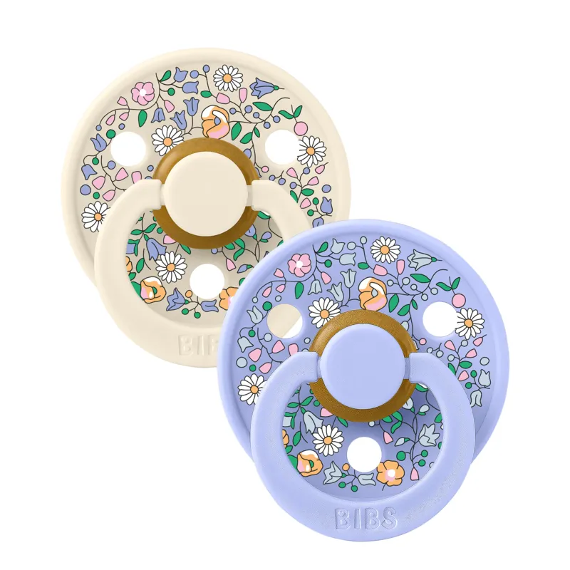 BIBS x Liberty Colour Chloe Meadow Napp 2-Pack Latex Stl 1, Ivory Mix