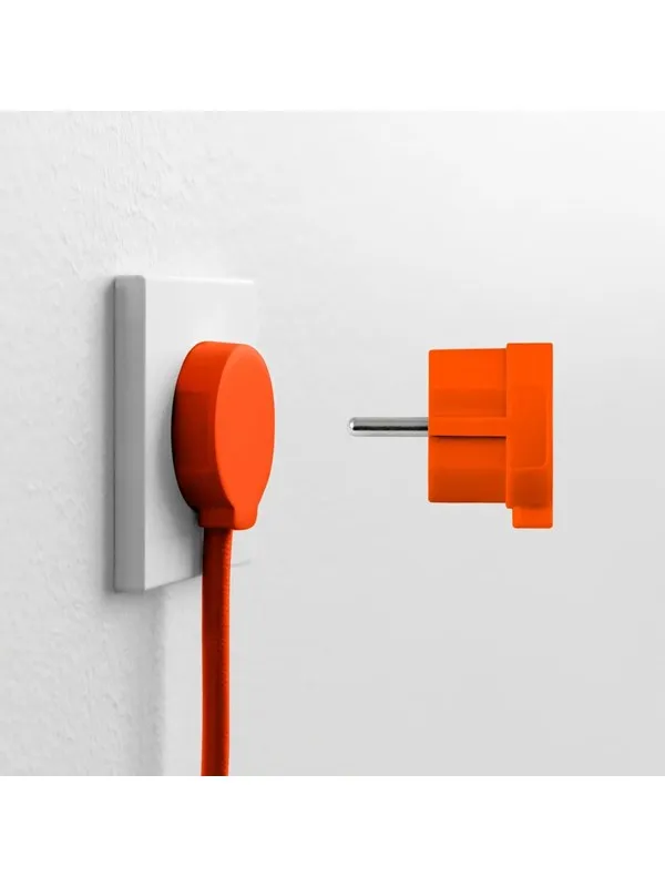 NORM F Platt Stickpropp, Matt Orange (Schuko-standard)