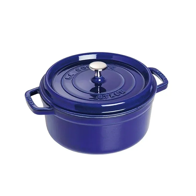 Staub La Cocotte Gryta 26 cm / 5,25 l, Rund, Mörkblå, Gjutjärn