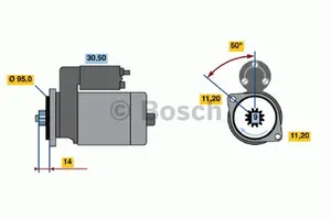 Startmotor BOSCH 0 986 016 031