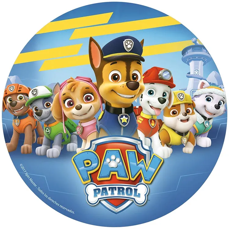 Tårtbild Paw Patrol - Hela gänget 20 cm