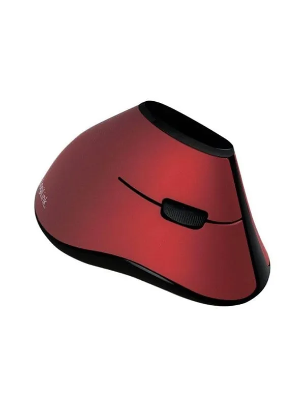 LogiLink Ergonomic vertical mouse wireless 2.4 GHz red - Vertical mouse - Optic - 5 knappar - Röd (#2626)