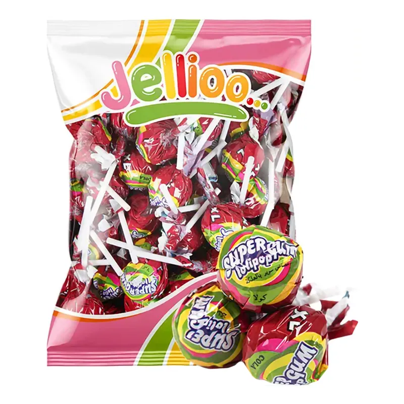 Jellioo Super Gum Lollipop Cola Storpack – 1 kg