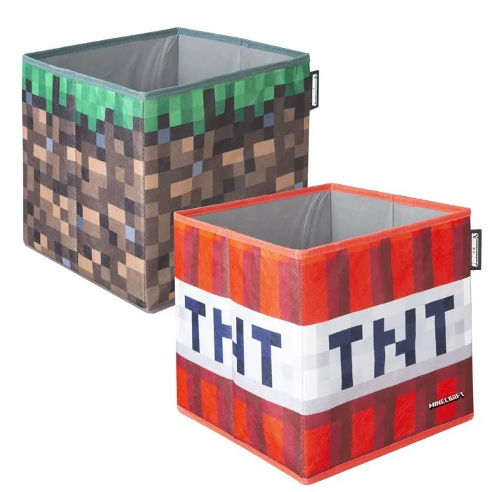 Minecraft Förvaringslådor 2-Pack, TNT, Förvaring Barnrum