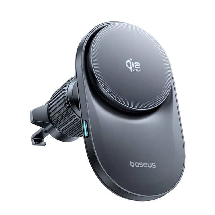 Baseus PrimeTrip VC2 Pro Magnetic Holder with Qi2.2 Charger and Air Vent Fan - Black