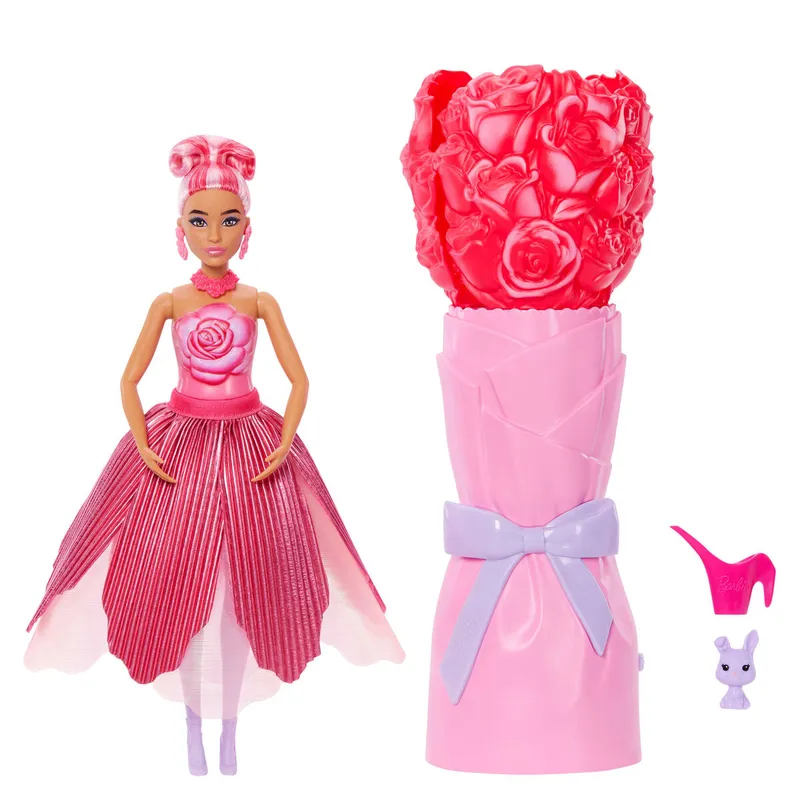 Flower Surprise Docka Röd Barbie