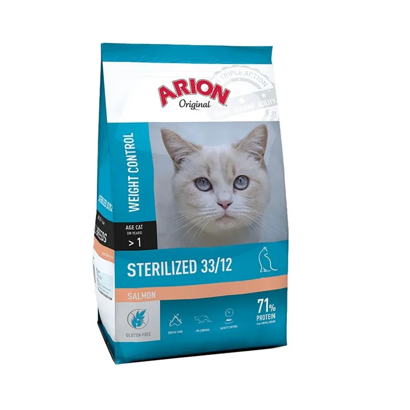 Sterilized 33/12 Kattfoder med Lax – 7,5 kg