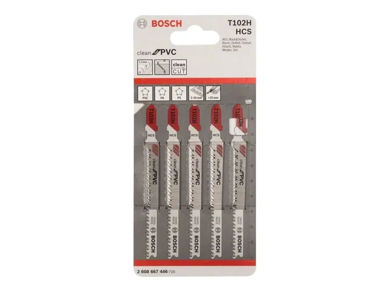 Bosch Sticksågblad T 102 H Clean for PVC