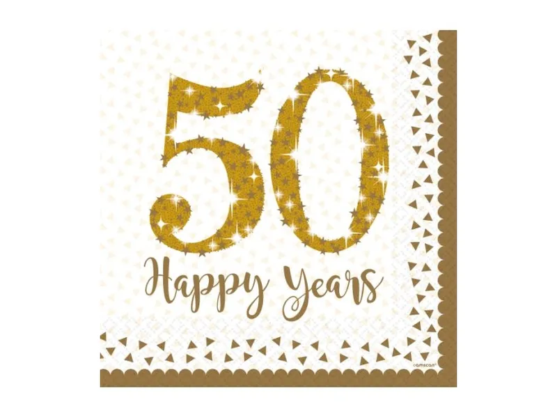 Servetter 50 Happy Years - 16-pack