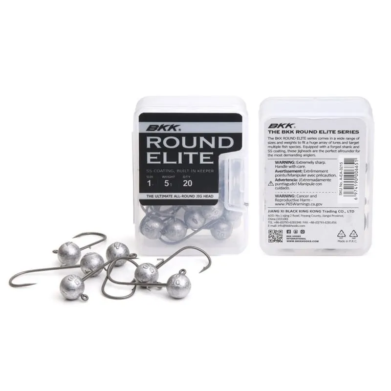 BKK Round Elite Jig Head 5g – 4/0# 20-pack
