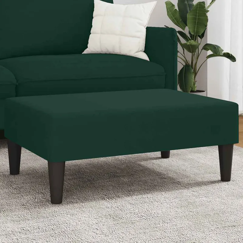 vidaXL Fotpall mörkgrön 77x55x31 cm sammet (#9984)