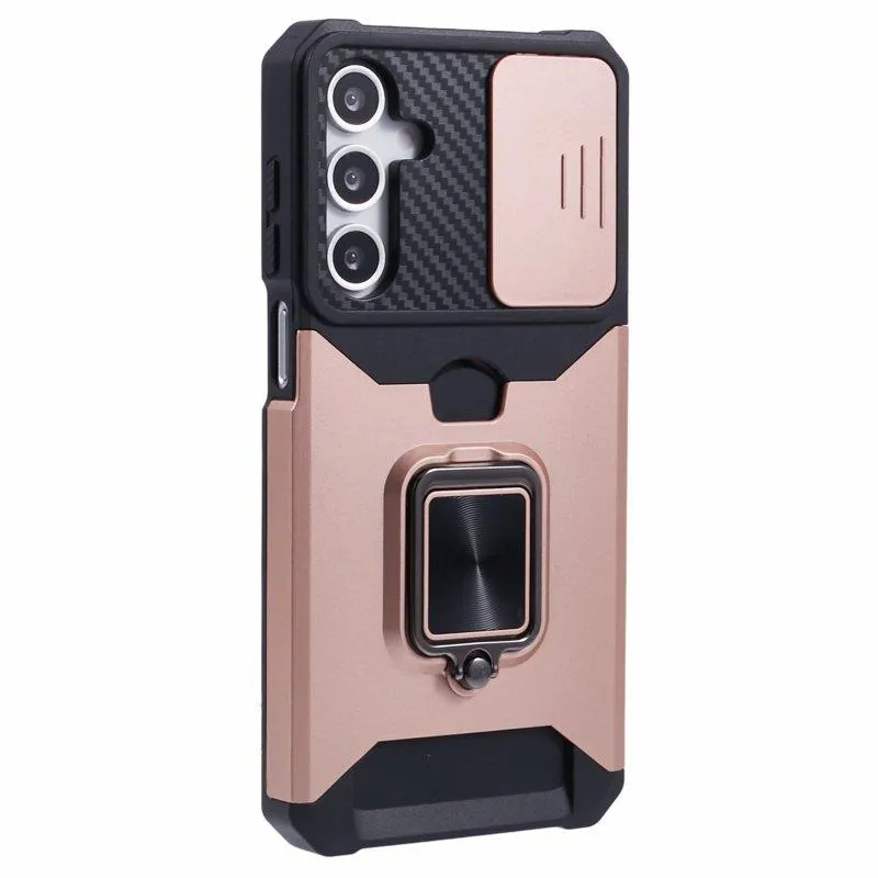 Mobilskal för Samsung Galaxy S26 Kickstand PC + TPU – Roséguld (#9599)