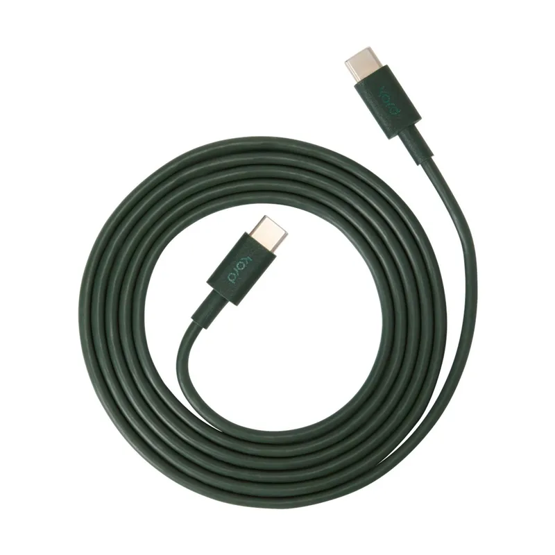 Kord Kord USB-C till USB-C laddningskabel 1,8 m Dark Green