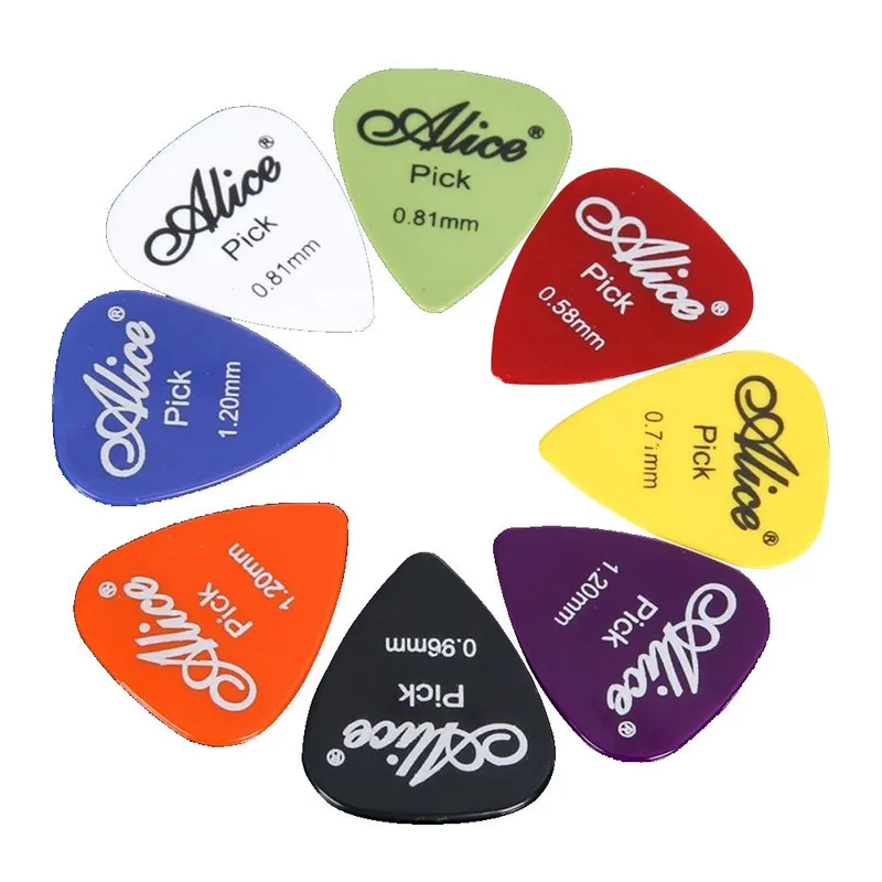 Guitar Picks Box Case Set Gitarrtillbehör Musikinstrumentverktyg 0,58-1,5 mm tjocklek Gitarr 20pcs Frosted surface