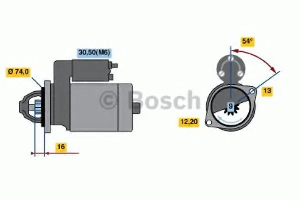 Startmotor BOSCH 0 986 018 830