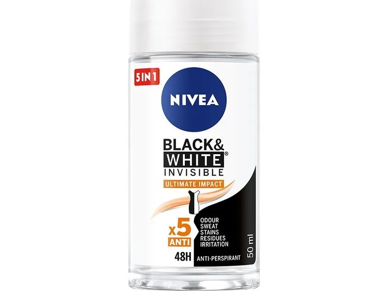 Nivea Deodorant Black & White Inisible Ultimate Impact Roll-On - 50 ml