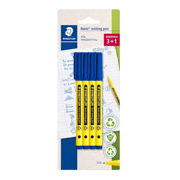 Noris Fineliner Writing Blå 4-pack Staedtler