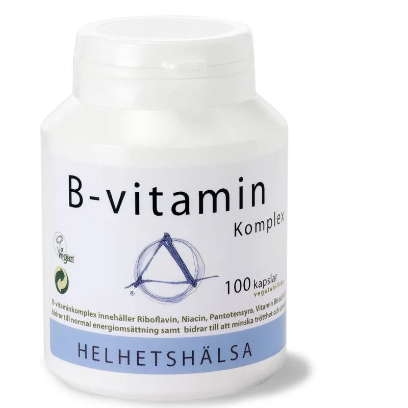 B-vitaminkomplex 100 kapslar - Helhetshälsa