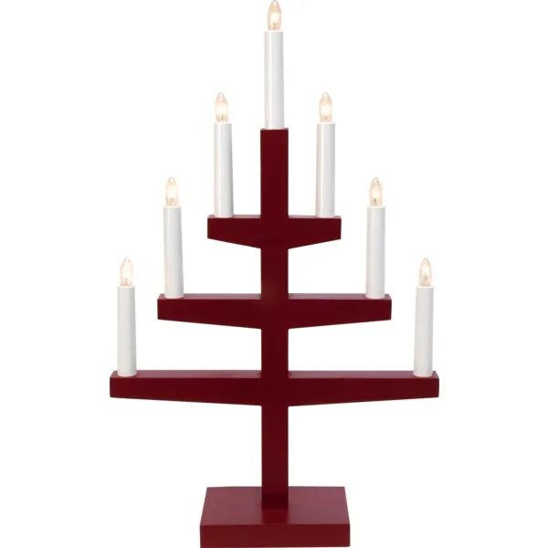 Ljusstake Trapp Röd 34x54x9cm