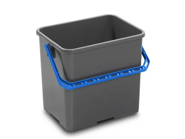 Hink fyrkantig plast - 6L blått handtag