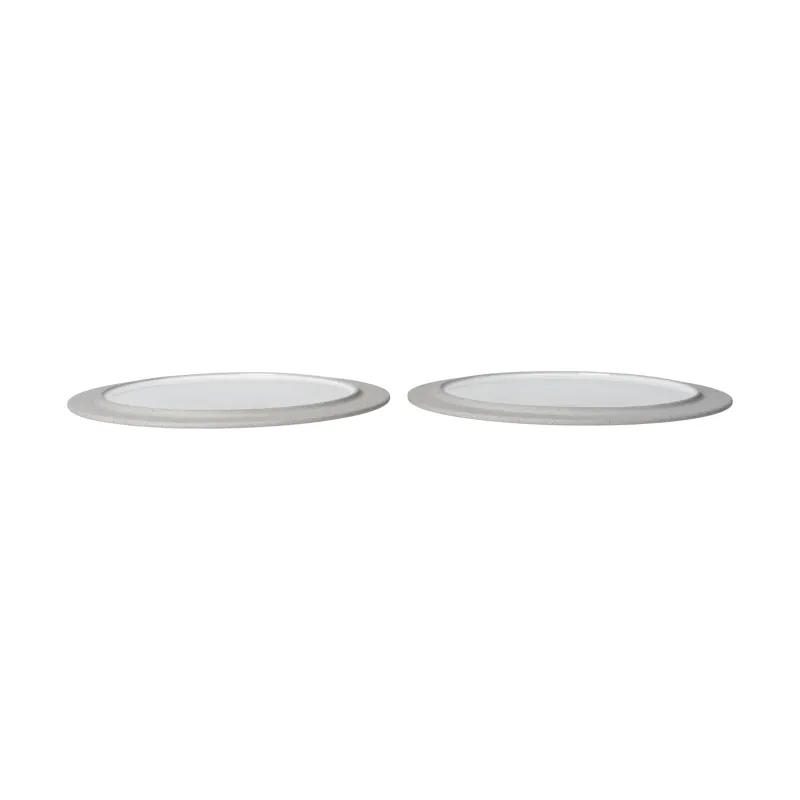 Ferm Living Sonae tallrik 2-pack Grey-white, Ø28 cm