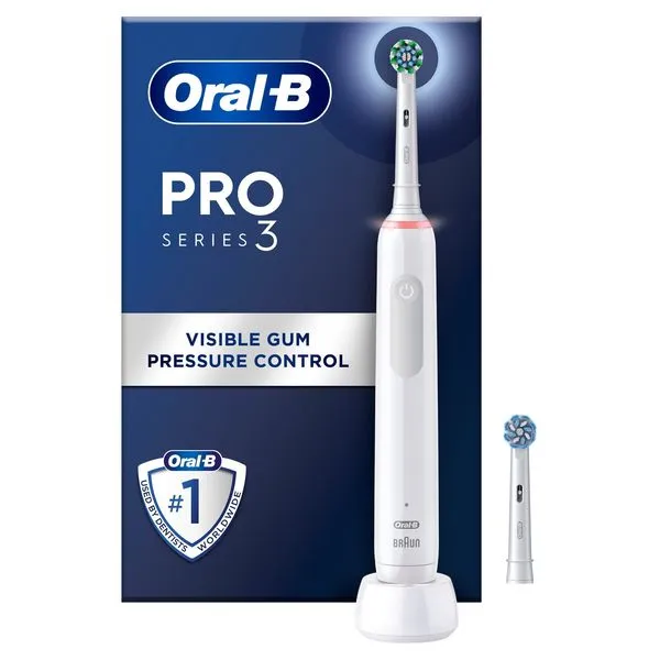 Eltandborste Pro3 White + Extra Refill