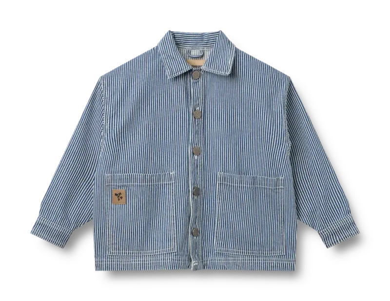 Wheat Cole Overshirt, Denim Stripe, 110