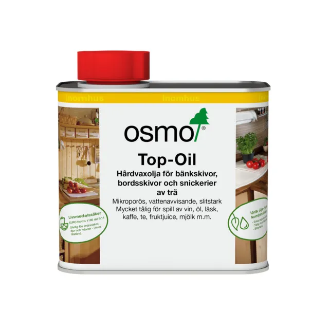 BÄNKSKIVEOLJA 3058 0,5LITER TOP-OIL OSMO FÖR BÄNKSKIVOR | Beijerbygg Byggmaterial