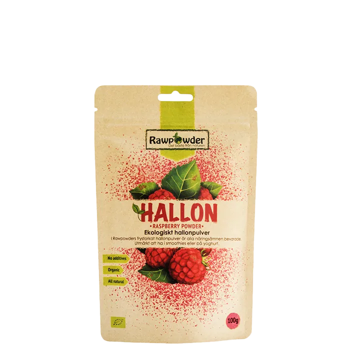 Rawpowder Hallonpulver EKO 100 g