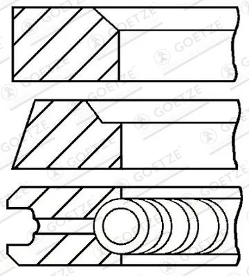 Kolvringsats GOETZE ENGINE 08-849000-00