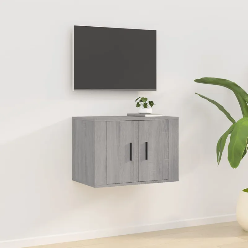 vidaXL Väggmonterad tv-bänk Grå sonoma 57×34,5×40 cm