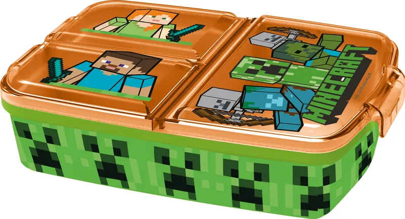 Minecraft matlåda - barnmatlåda med 3 fack