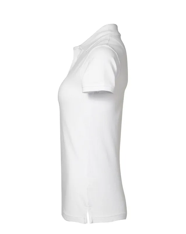 ID Feminin Stretch Polo Vit (#8499)