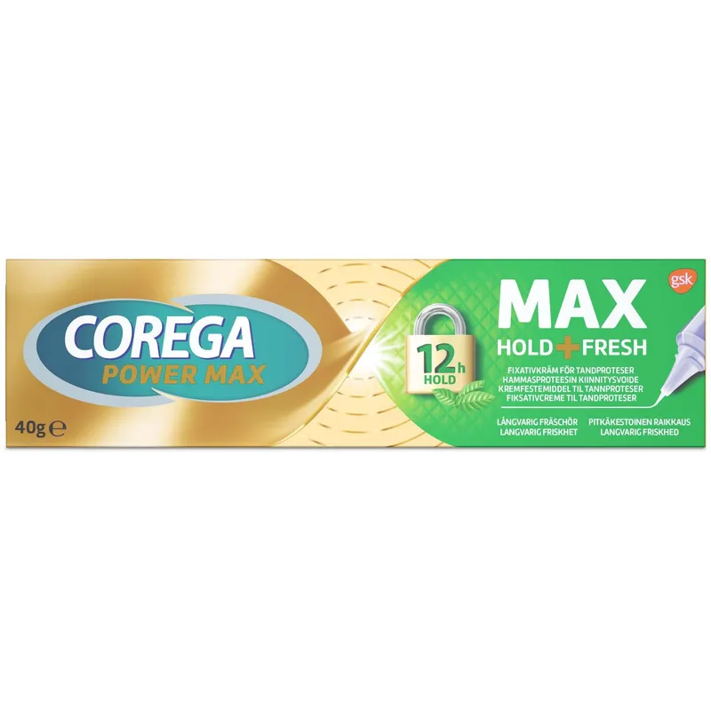 Corega Max Hold + Fresh fixativkräm för tandproteser 40 g