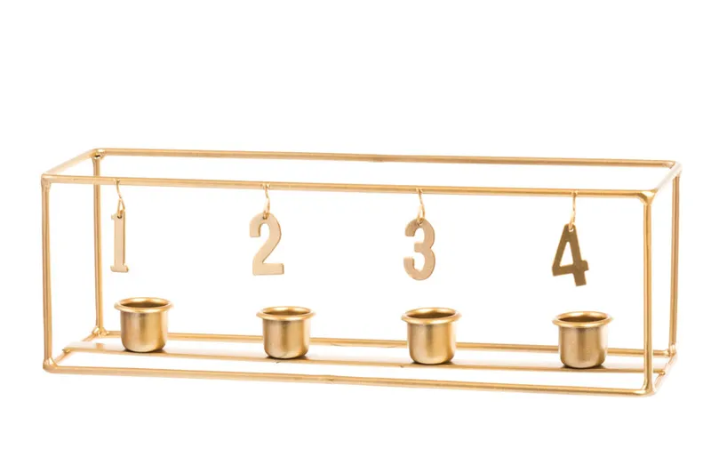 Adventsljusstake för kronljus - Guld