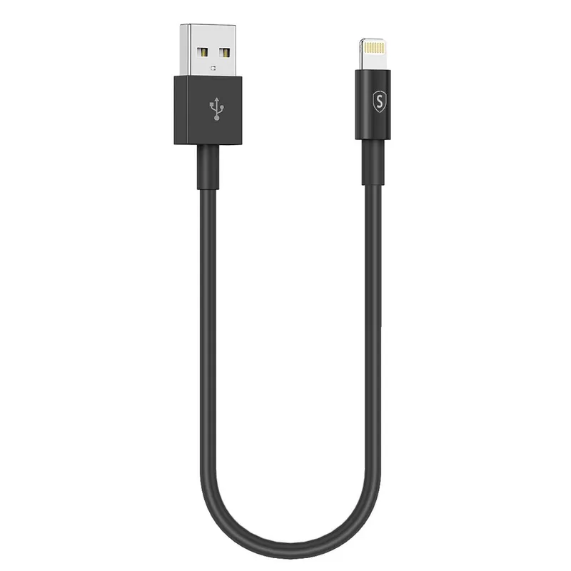 SiGN USB cable with Lightning 2.4A - for iPhone & iPad - 25cm - Black
