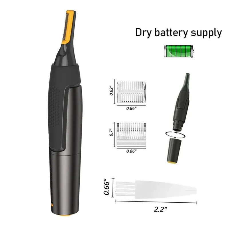 Ultratunn Precisions Trimmer för Män Näshårstrimmer Elektrisk Näshårstrimmer Mini Bärbar Örontrimmer Vattentät Säker Rengöring (#6045)
