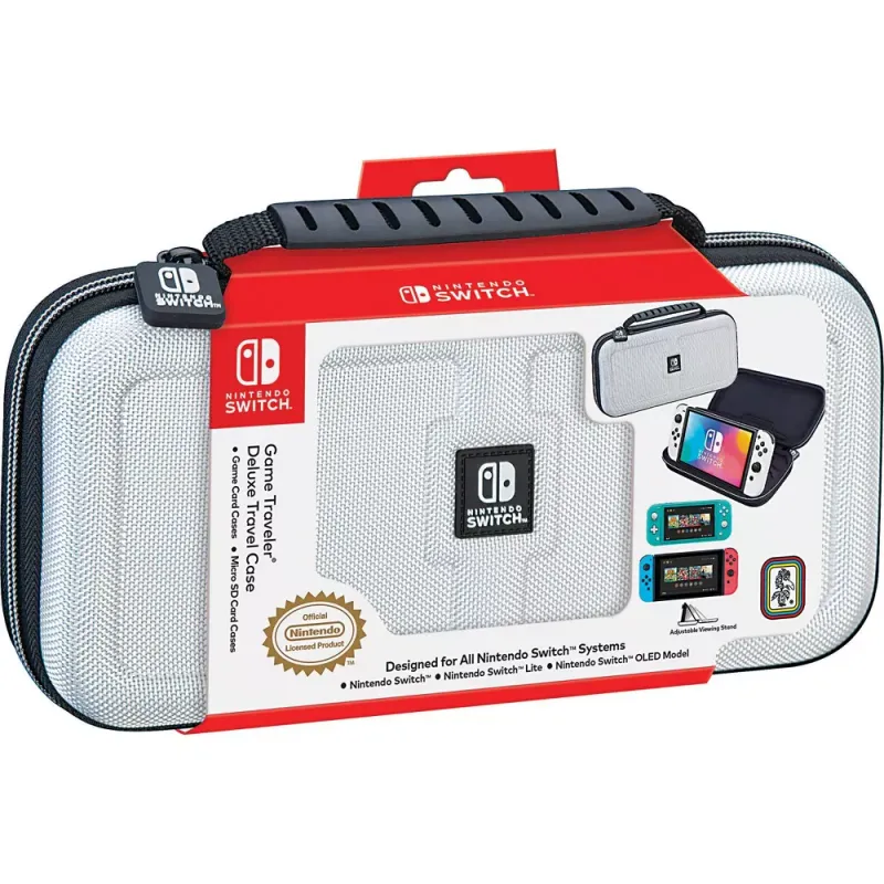 NACON Official Deluxe Travel Case – White (Nintendo Switch) – Nintendo Switch