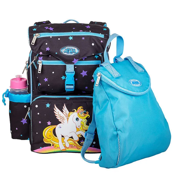 Jeva Beginners Skoletaske Golden Unicorn